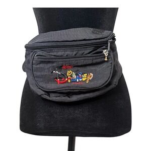 Disney Fanny Pack Unisex OS Black Walt Disney World Embroidered Character Logo